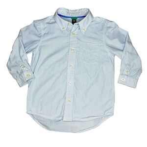 GAP Button Down Blue and White Pin Stripe Shirt size 4T